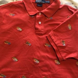 Men’s Polo Ralph Lauren Orange Polo Tied Flies